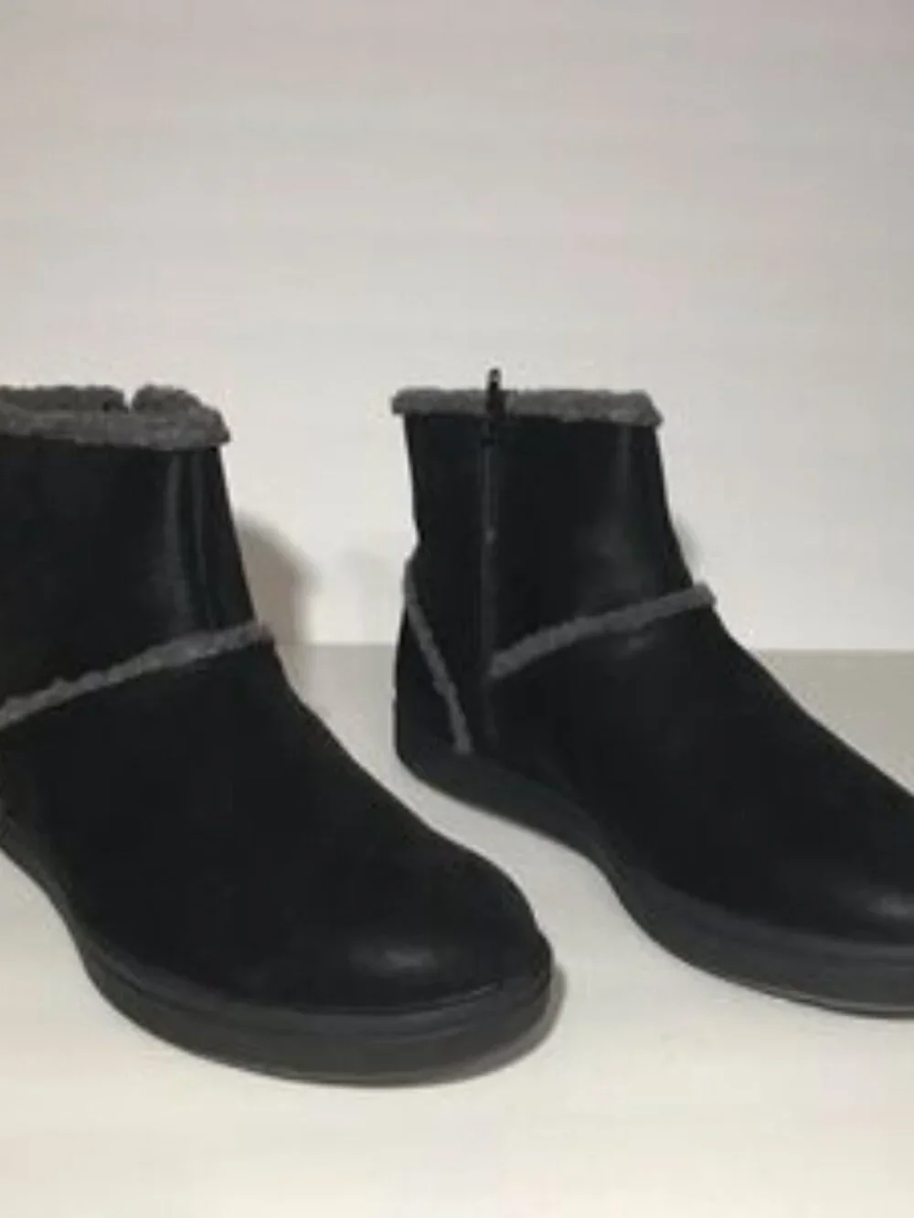 Clarks Cloudsteppers Step Glow Rose Faux Fur Ankle Boots